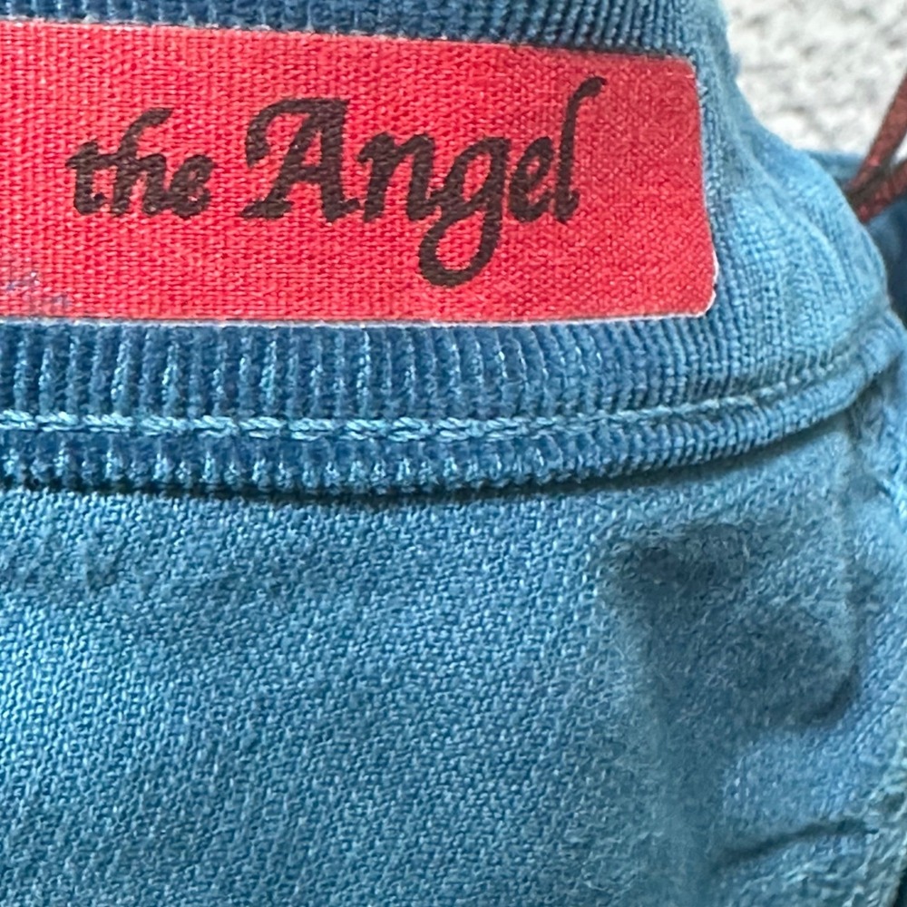 AG Adriano Goldschmied the Angel Corduroy Bootcut Pants Teal Women Size 26R - Picture 5 of 12